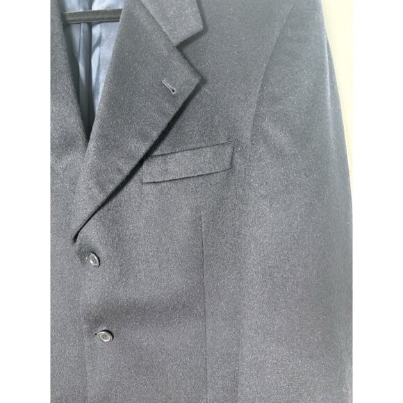 Todays Man Mens Cashmere Blazer 40L Solid Black Sport Coat Made in Italy - Picture 3 of 14